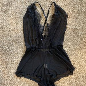 Black Lace Sheer Teddy